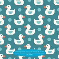 vector simple white duck seamless pattern