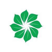 Green leaf logo vector element symbol template