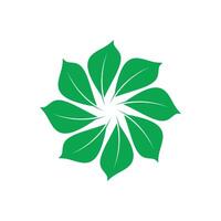 Green leaf logo vector element symbol template