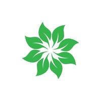 Green leaf logo vector template element symbol design