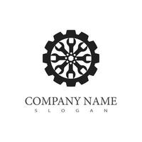 Wrench logo vector flat symbol design