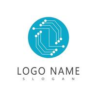 Circuit logo vector element symbol and design