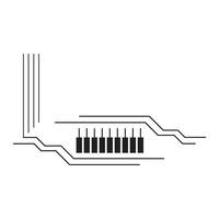 Circuit logo vector element symbol and design