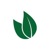 verde hoja logo vector modelo elemento símbolo diseño