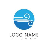 Wind logo vector symbol design