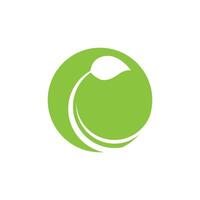 Green leaf logo vector template element symbol design