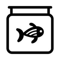 black vector aquarium icon isolated on white background