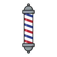 black vector barber pole icon isolated on white background