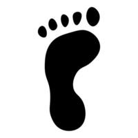 black vector foot icon isolated on white background