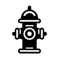 black vector fire hydrant icon isolated on white background