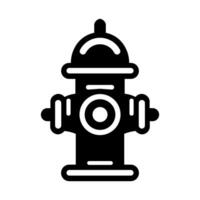 black vector fire hydrant icon isolated on white background