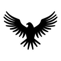 black vector eagle icon isolated on white background