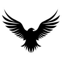 black vector eagle icon isolated on white background