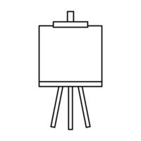 black vector easel icon isolated on white background