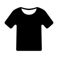 negro vector camiseta icono aislado en blanco antecedentes