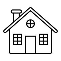 black vector house icon isolated on white background