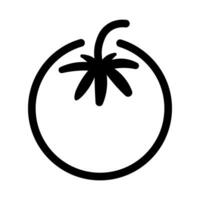 black vector tomato icon isolated on white background
