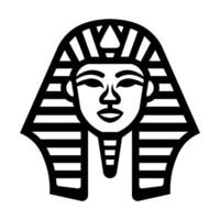black vector pharaon icon isolated on white background