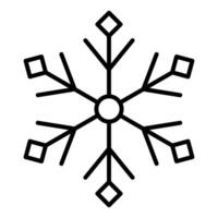 black vector snowflake icon isolated on white background