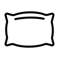 black vector pillow icon isolated on white background