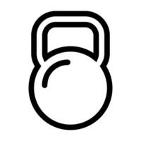 black vector kettlebell icon isolated on white background