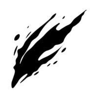 black vector abstract splash isolated on white background