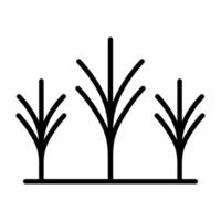 black vector seedlings icon isolated on white background