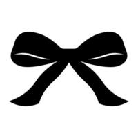 black vector ribbon icon isolated on white background