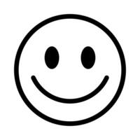 black vector smile emoji icon isolated on white background