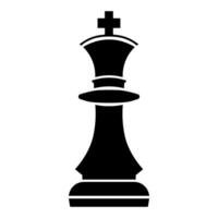 black vector chess icon isolated on white background