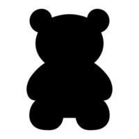 negro vector pegajoso oso icono aislado en blanco antecedentes