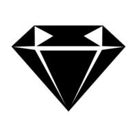 black vector diamond icon isolated on white background