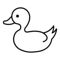 negro vector Pato icono aislado en blanco antecedentes