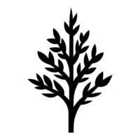 black vector bush icon isolated on white background