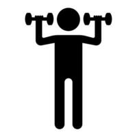 black vector exercise icon isolated on white background