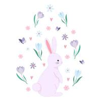 Hand drawn happy easter day concept vector