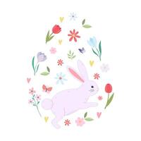 Hand drawn happy easter day concept vector