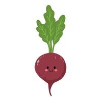 hand drawn cute beetroot illustration vector