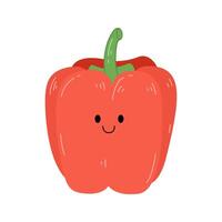 hand drawn cute bell pepper illustration vector