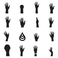 A black silhouette Racism symbol set vector