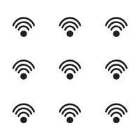 un negro silueta Wifi símbolo vector