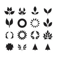 A black silhouette Recycle symbol set vector