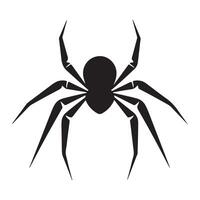 A black silhouette spider vector