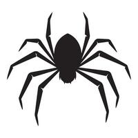 A black silhouette spider vector