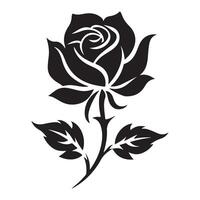 A black Rose silhouette. vector