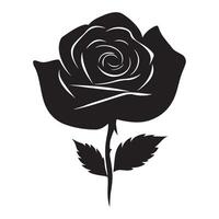 A black Rose silhouette. vector