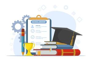 education concept, educational achievement, learning, scholarship, academic training concept by studying education and knowledge, school, college or university class courses. vector