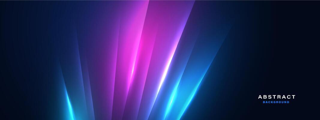 Blue technology background with motion neon light effect.Vector illustration