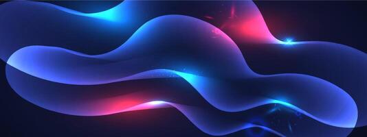 Gradient blue background with dynamic shapes vector