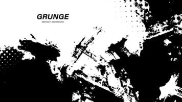 Black and white abstract grunge paint texture background vector